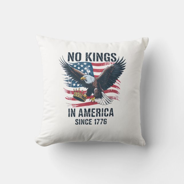 Cojín Decorativo No Kings In America Since 1776 Minimal Clean (Anverso)