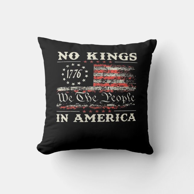 Cojín Decorativo No Kings In America United States Independence Cla (Anverso)