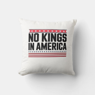 Cojín Decorativo No Kings In America USA Diseño Negrita