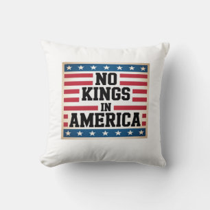 Cojín Decorativo No Kings In America USA Gráfico Vintage