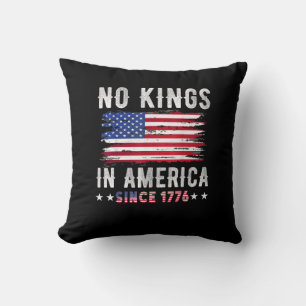 Cojín Decorativo No Kings In America Vintage Patriótico Independenc