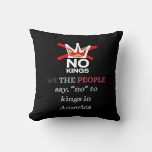 Cojín Decorativo No Kings We the People Estilo Clásico Libertad