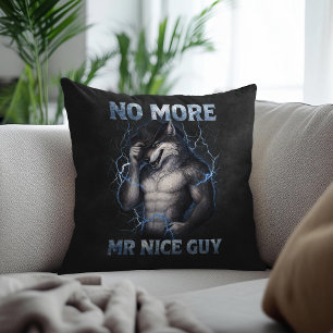 Cojín Decorativo No Más Señor Buen Tipo Divertido Meme de Lobo Alfa