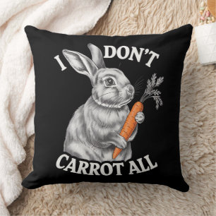 Cojín Decorativo No Me Importa La Zanahoria Todo Conejo De Pascua D