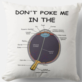 Cojín Decorativo No me metas en el humor (de la anatomía ocular)