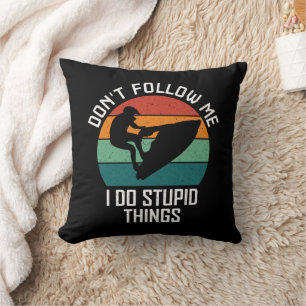 Cojín Decorativo No Me Sigas Hago Cosas Estúpidas Amantes de Moto d