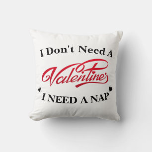 Cojín Decorativo No Necesito Un San Valentín Necesito Una Siesta