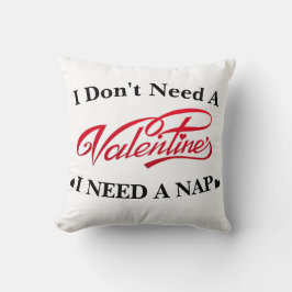 Cojín Decorativo No necesito un San Valentín Necesito una siesta gr