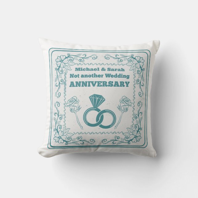Cojín Decorativo No otro aniversario boda (Anverso)