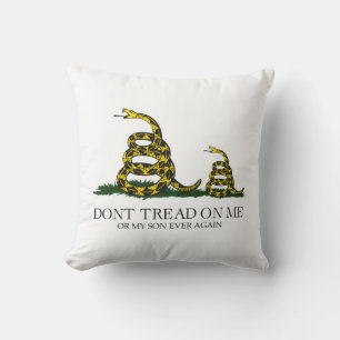 Cojín Decorativo No Pises a Mí ni a Mi Hijo Gadsden Bandera Meme