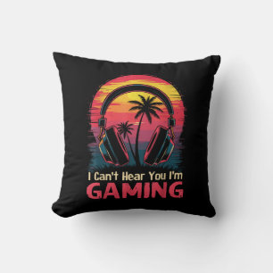 Cojín Decorativo No puedo oírte estoy jugando videojuegos divertido