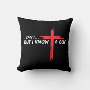 Cojín Decorativo No puedo, pero conozco a un tipo Jesús que cruza F