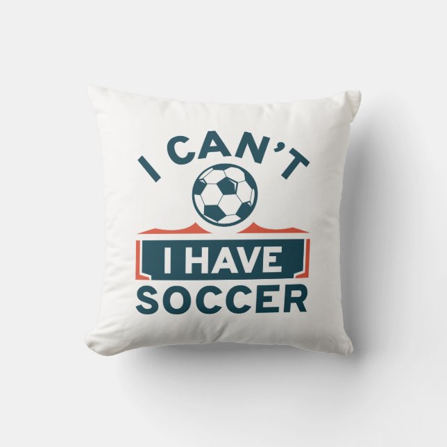 Cojín Decorativo No puedo tener fútbol (Anverso)