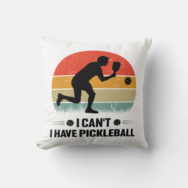 Cojín Decorativo No puedo tener pickleball, Pickleball Lover (Anverso)