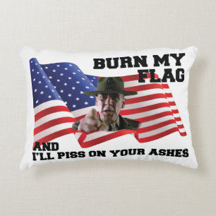 Cojín Decorativo No queme mi bandera