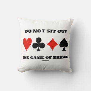 Cojín Decorativo No Sientes El Juego Del Puente (Trajes De Tarjeta)