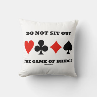 Cojín Decorativo No Sientes El Juego Del Puente (Trajes De Tarjeta)