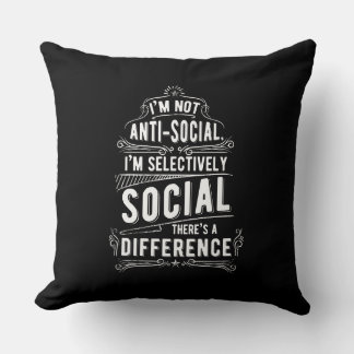 Cojín Decorativo No soy antisocial