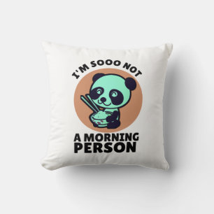 Cojín Decorativo no soy una persona de la mañana Panda