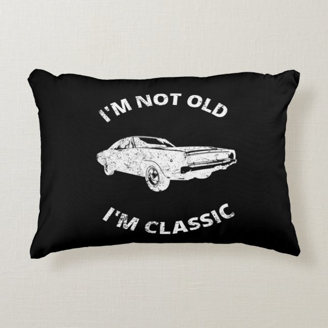 Cojín Decorativo No soy viejo soy clásico (Anverso)