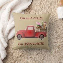 No soy viejo. ¡Soy vintage! Camioneta Roja Pequeña