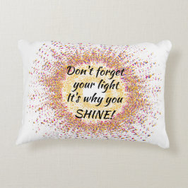 Cojín Decorativo No te olvides de tu colorido y claro confeti