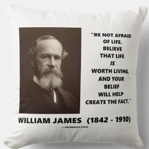 Cojín Decorativo No tenga miedo de la cita de William James de la