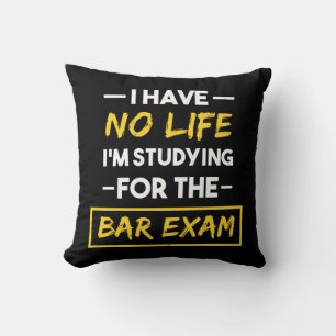 Cojín Decorativo No tengo vida que estoy estudiando para el examen