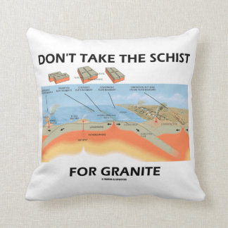 Cojín Decorativo No tome el esquisto para el granito (el humor de