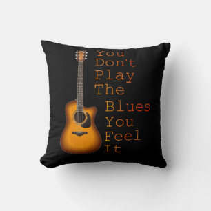 Cojín Decorativo No toques el Blues que sientes la guitarra