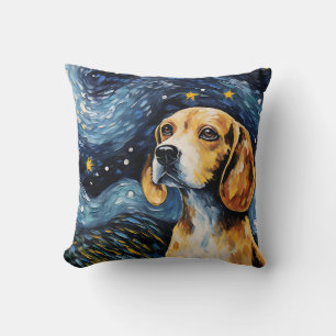 Cojín Decorativo Noche Beagle Starry