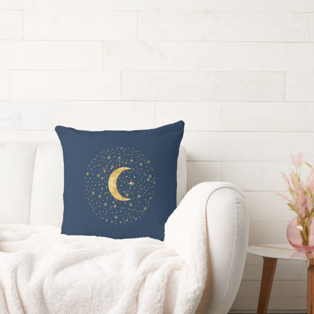 Cojín Decorativo Noche Crescent Moon Starry (Sofá)
