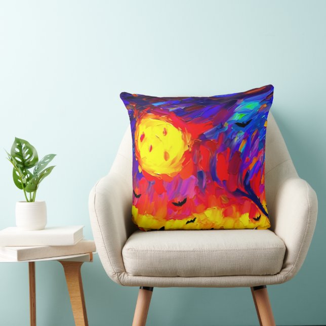 Cojín Decorativo Noche de Halloween Resumen Moderno (Silla)