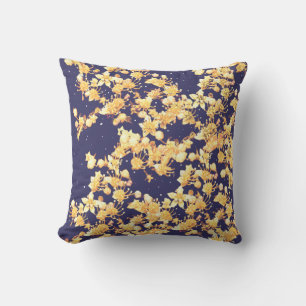 Cojín Decorativo noche de hidrangea y oro