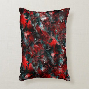 Cojín Decorativo Noche de hojas rojas ostentosamente estropeadas ca