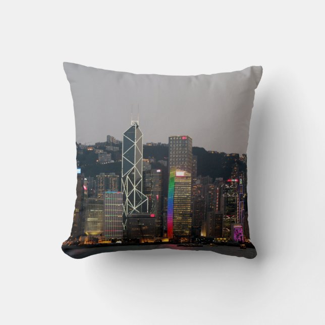 Cojín Decorativo Noche de Hong Kong (Anverso)