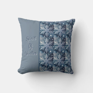 Cojín Decorativo Noche De Invierno De Snowflakes / Espíritu De Invi