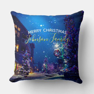 Cojín Decorativo Noche de invierno para navidades