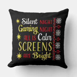 Cojín Decorativo Noche de juegos silenciosa, todas las pantallas br