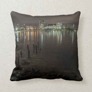 Cojín Decorativo Noche de la bahía de Botafogo