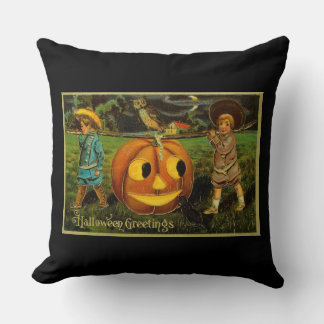 Cojín Decorativo Noche de la Cosecha de Jack-o-Lantern de Halloween