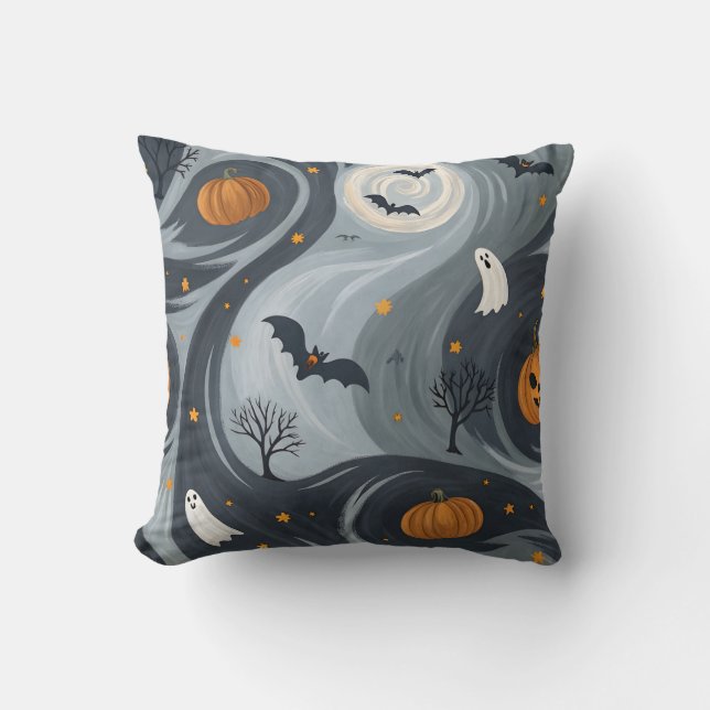 Cojín Decorativo Noche de la Muerte de Halloween (Anverso)