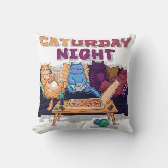 Cojín Decorativo Noche de sábado (Anverso)
