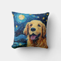 Noche estrellada de Golden Retriever