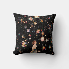 Cojín Decorativo Noche estrellada de orbes brillantes 