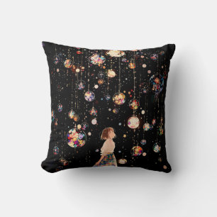 Cojín Decorativo Noche estrellada de orbes brillantes