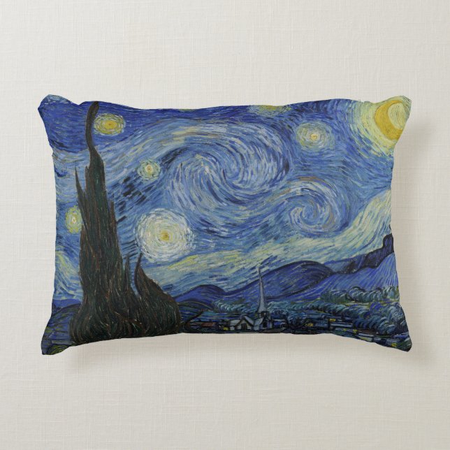 Cojín Decorativo "Noche estrellada" por Van Gogh (Anverso)