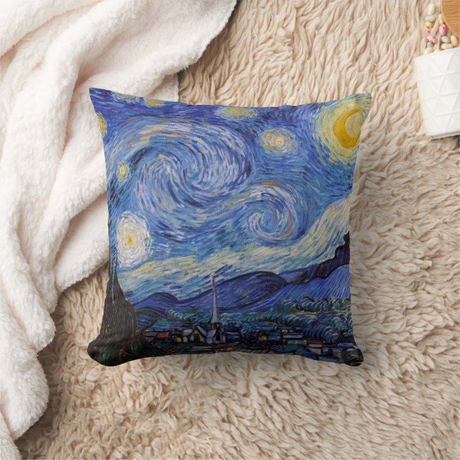 Cojín Decorativo Noche estrellada: Saint Remy de Vincent Van Gogh (Manta)