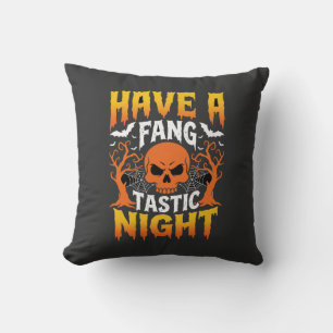 Cojín Decorativo Noche Fantástica Calavera y Murciélagos de Hallowe