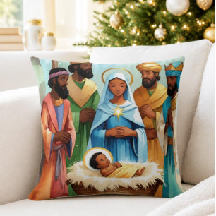 Cojín Decorativo Noche Santa Natividad Navidad